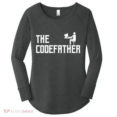 The Codefather Coding Coder Developer Computer Nerd Women's Perfect Tri Tunic Long Sleeve Shirt