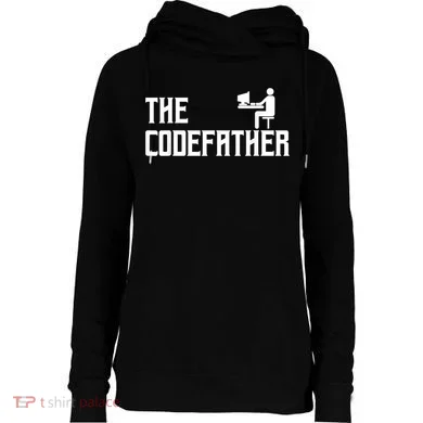 The Codefather Coding Coder Developer Computer Nerd Womens Funnel Neck Pullover Hood