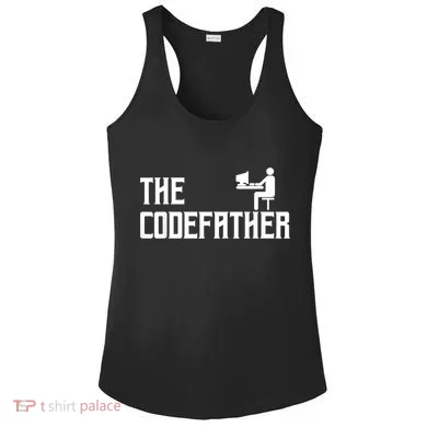 The Codefather Coding Coder Developer Computer Nerd Ladies PosiCharge Competitor Racerback Tank