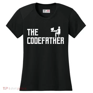 The Codefather Coding Coder Developer Computer Nerd Women's Cooling Performance Crew T-Shirt