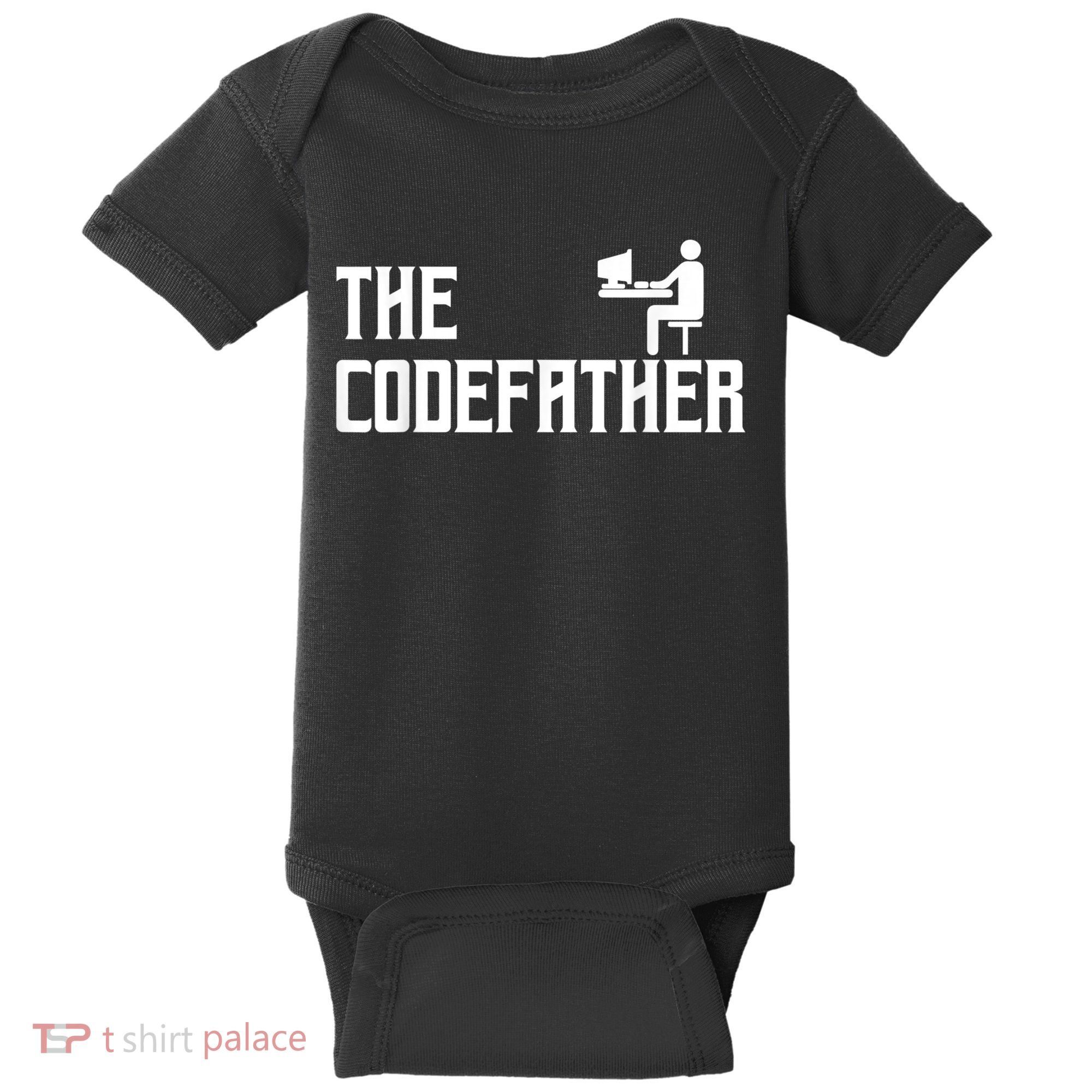 The Codefather Coding Coder Developer Computer Nerd Baby Bodysuit