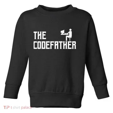 The Codefather Coding Coder Developer Computer Nerd Toddler Sweatshirt