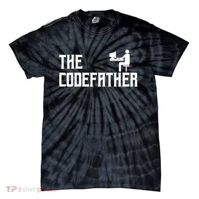 The Codefather Coding Coder Developer Computer Nerd Tie-Dye T-Shirt