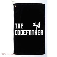 The Codefather Coding Coder Developer Computer Nerd Golf Towel thumb 0