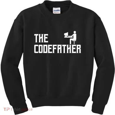 The Codefather Coding Coder Developer Computer Nerd Kids Sweatshirt