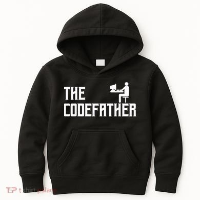 The Codefather Coding Coder Developer Computer Nerd Kids Hoodie