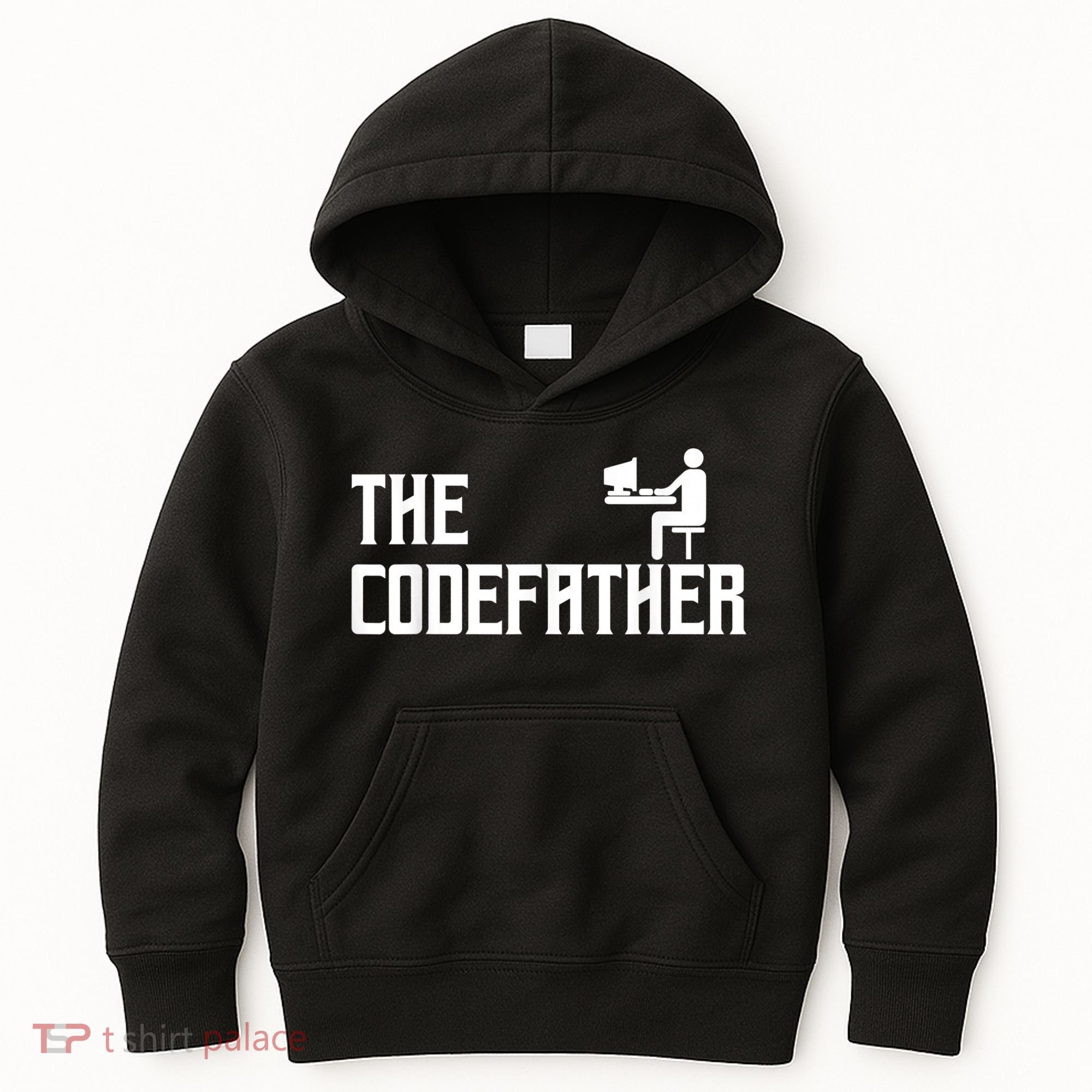 The Codefather Coding Coder Developer Computer Nerd Kids Hoodie