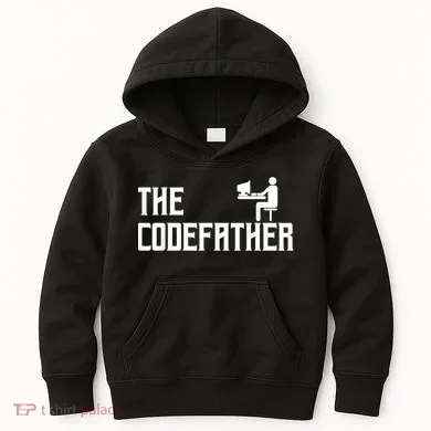 The Codefather Coding Coder Developer Computer Nerd Kids Hoodie
