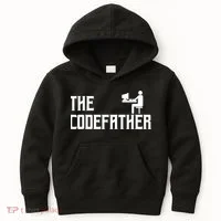 The Codefather Coding Coder Developer Computer Nerd Kids Hoodie thumb 0
