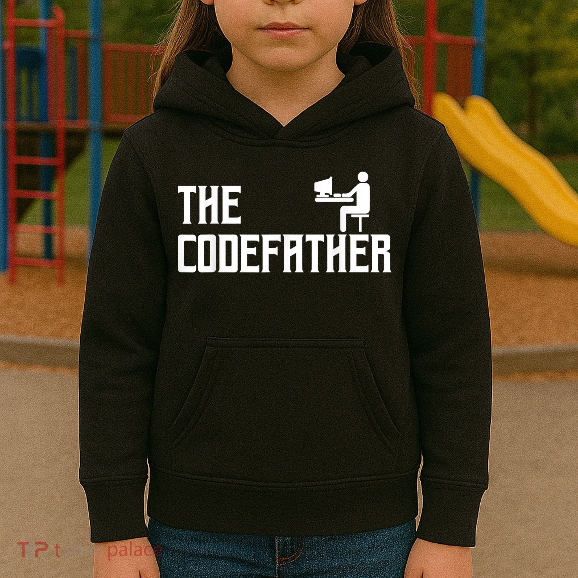 The Codefather Coding Coder Developer Computer Nerd Kids Hoodie