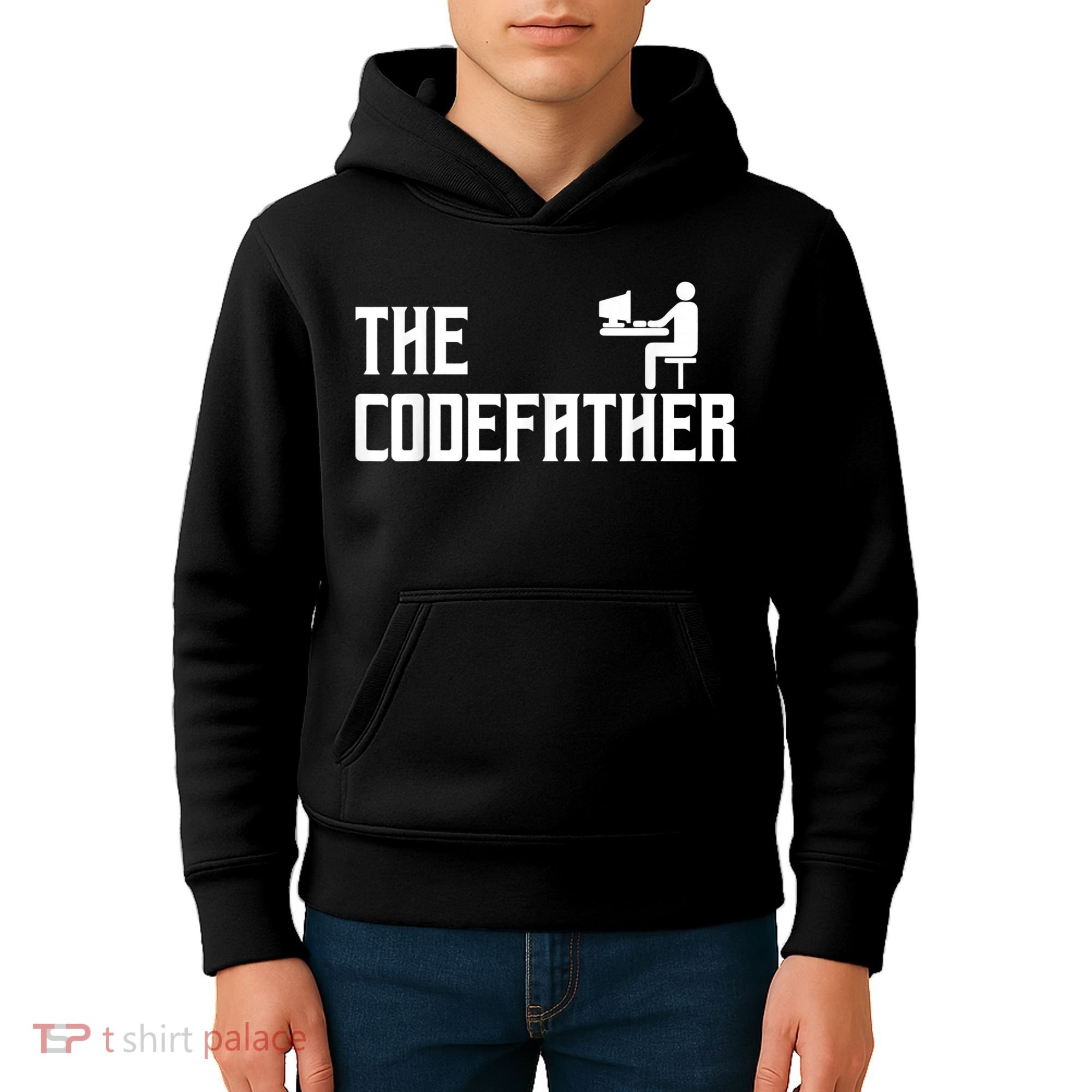 The Codefather Coding Coder Developer Computer Nerd Kids Hoodie
