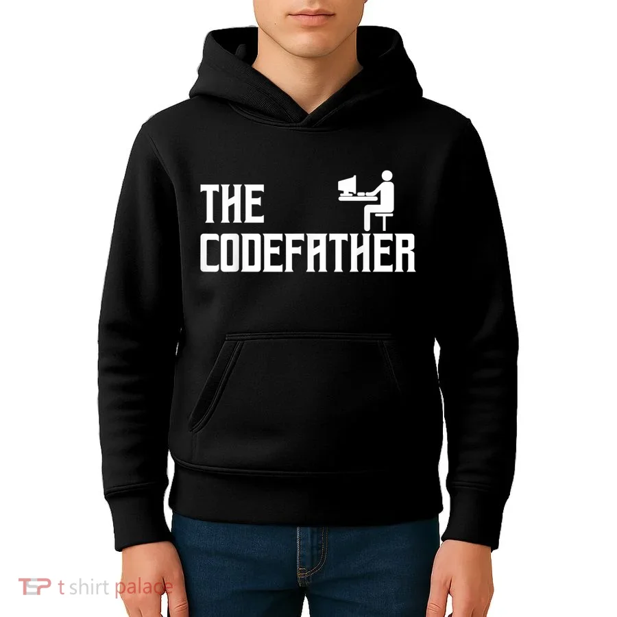 The Codefather Coding Coder Developer Computer Nerd Kids Hoodie