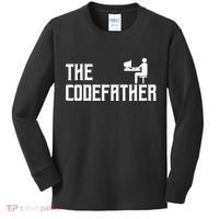 The Codefather Coding Coder Developer Computer Nerd Kids Long Sleeve Shirt thumb 0