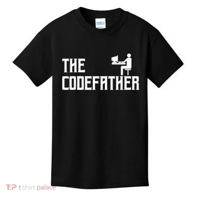 The Codefather Coding Coder Developer Computer Nerd Kids T-Shirt