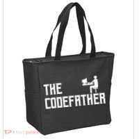 The Codefather Coding Coder Developer Computer Nerd Tote Bag thumb 2