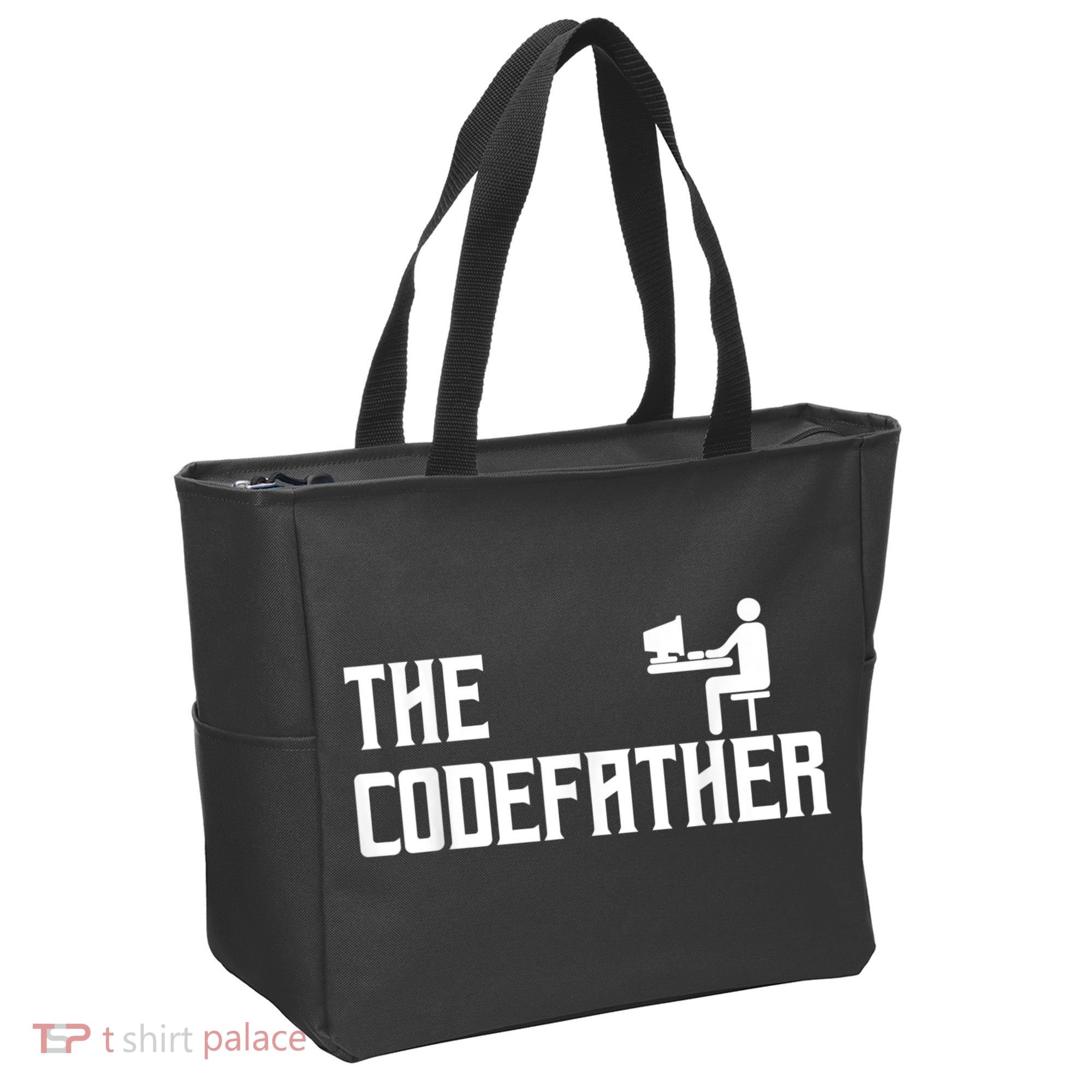 The Codefather Coding Coder Developer Computer Nerd Tote Bag