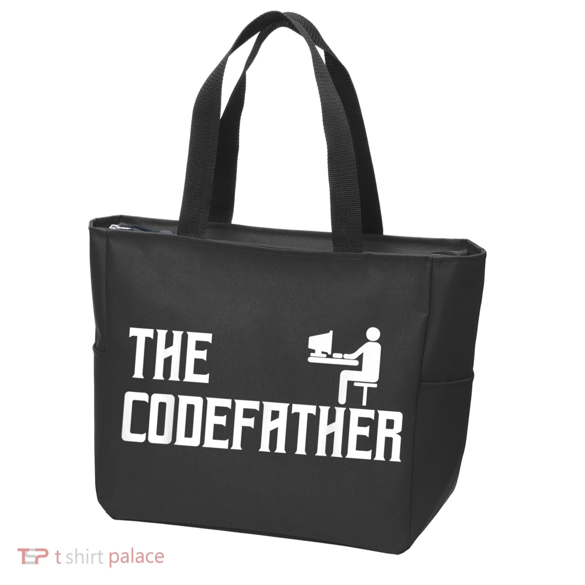 The Codefather Coding Coder Developer Computer Nerd Tote Bag