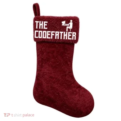 The Codefather Coding Coder Developer Computer Nerd Christmas Stocking