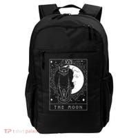 Tarot Card Crescent Moon And Cat Graphic Backpack thumb 0