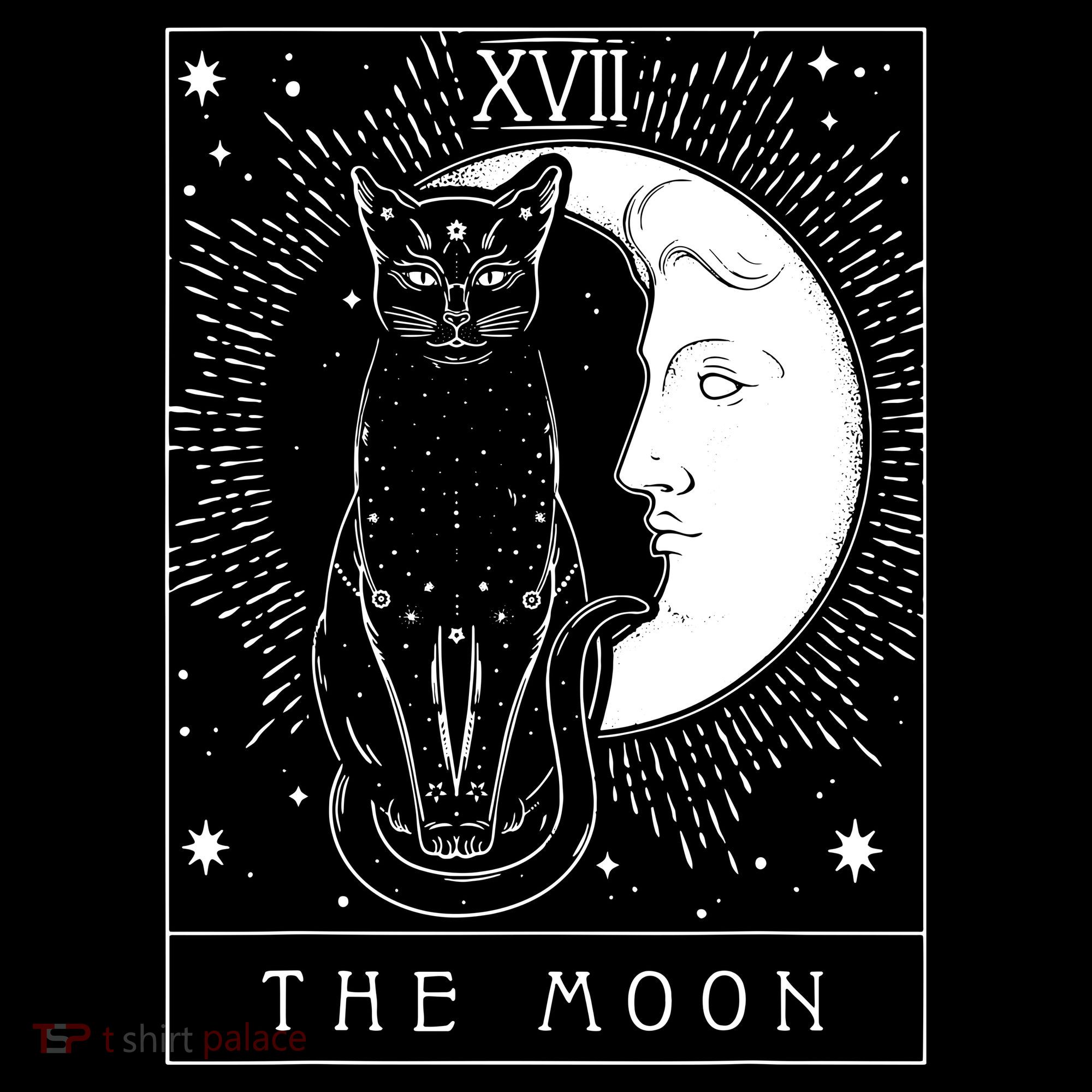 Tarot Card Crescent Moon And Cat Graphic Toddler Hoodie