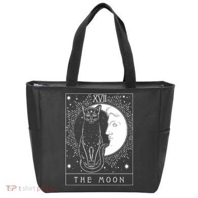 Tarot Card Crescent Moon And Cat Graphic Bag