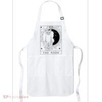 Tarot Card Crescent Moon And Cat Graphic Apron thumb 0