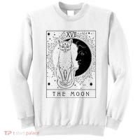 Tarot Card Crescent Moon And Cat Graphic Sweatshirt thumb 0