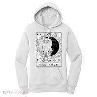 Tarot Card Crescent Moon And Cat Graphic Women's Hoodie thumb 0
