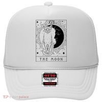 Tarot Card Crescent Moon And Cat Graphic Hat thumb 0