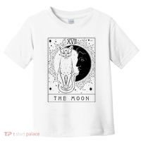 Tarot Card Crescent Moon And Cat Graphic Toddler T-Shirt thumb 0