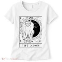 Tarot Card Crescent Moon And Cat Graphic Women's T-Shirt thumb 0