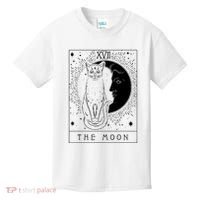 Tarot Card Crescent Moon And Cat Graphic Kids T-Shirt thumb 0