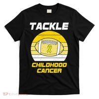 Tackle Childhood Cancer Football T-Shirt thumb 0