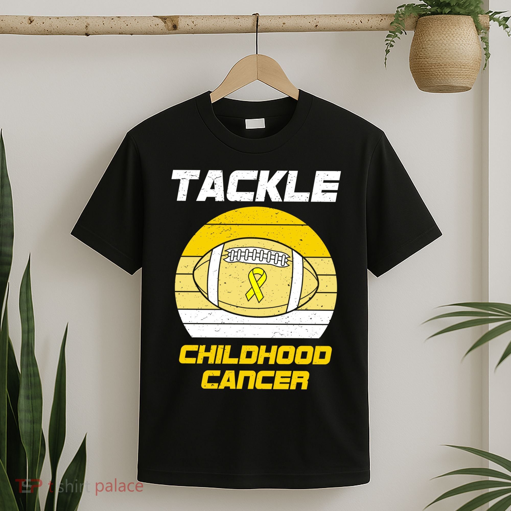 Tackle Childhood Cancer Football T-Shirt