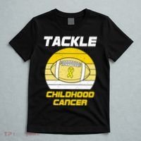 Tackle Childhood Cancer Football T-Shirt thumb 5