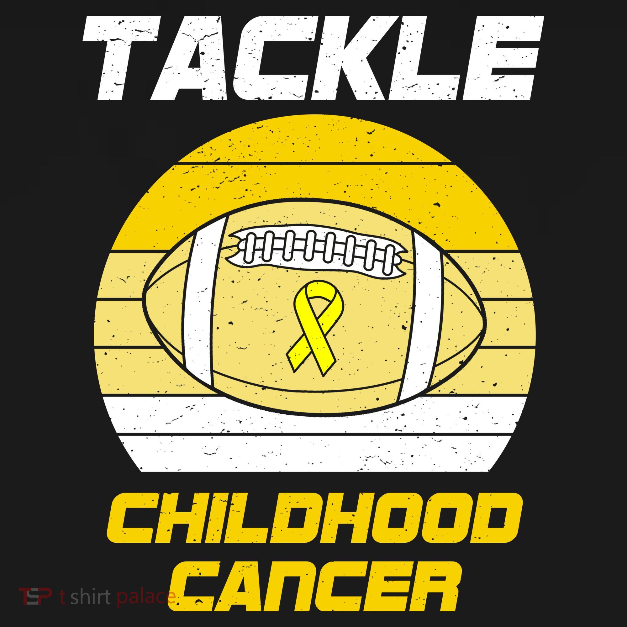 Tackle Childhood Cancer Football T-Shirt
