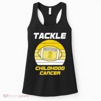 Tackle Childhood Cancer Football Women's Tank Top thumb 0