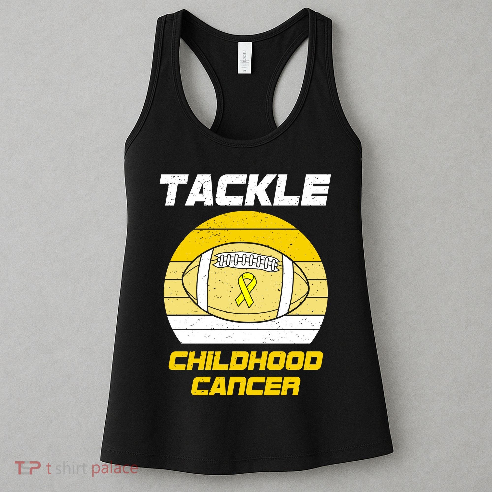 Tackle Childhood Cancer Football Women's Tank Top