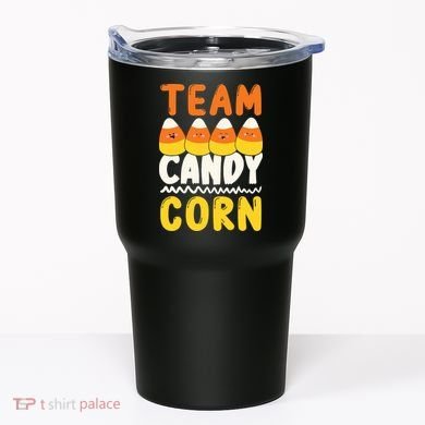 Team Candy Corn Funny Halloween Scary Lazy Costume Tumbler