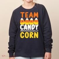 Team Candy Corn Funny Halloween Scary Lazy Costume Women's Sweatshirt thumb 0