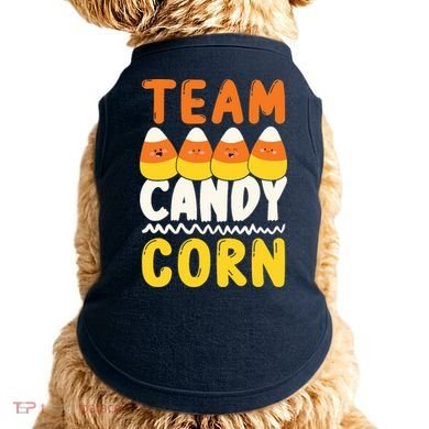 Team Candy Corn Funny Halloween Scary Lazy Costume Doggie Tank