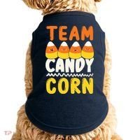 Team Candy Corn Funny Halloween Scary Lazy Costume Doggie Tank thumb 0