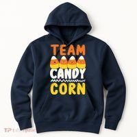 Team Candy Corn Funny Halloween Scary Lazy Costume Hoodie thumb 0