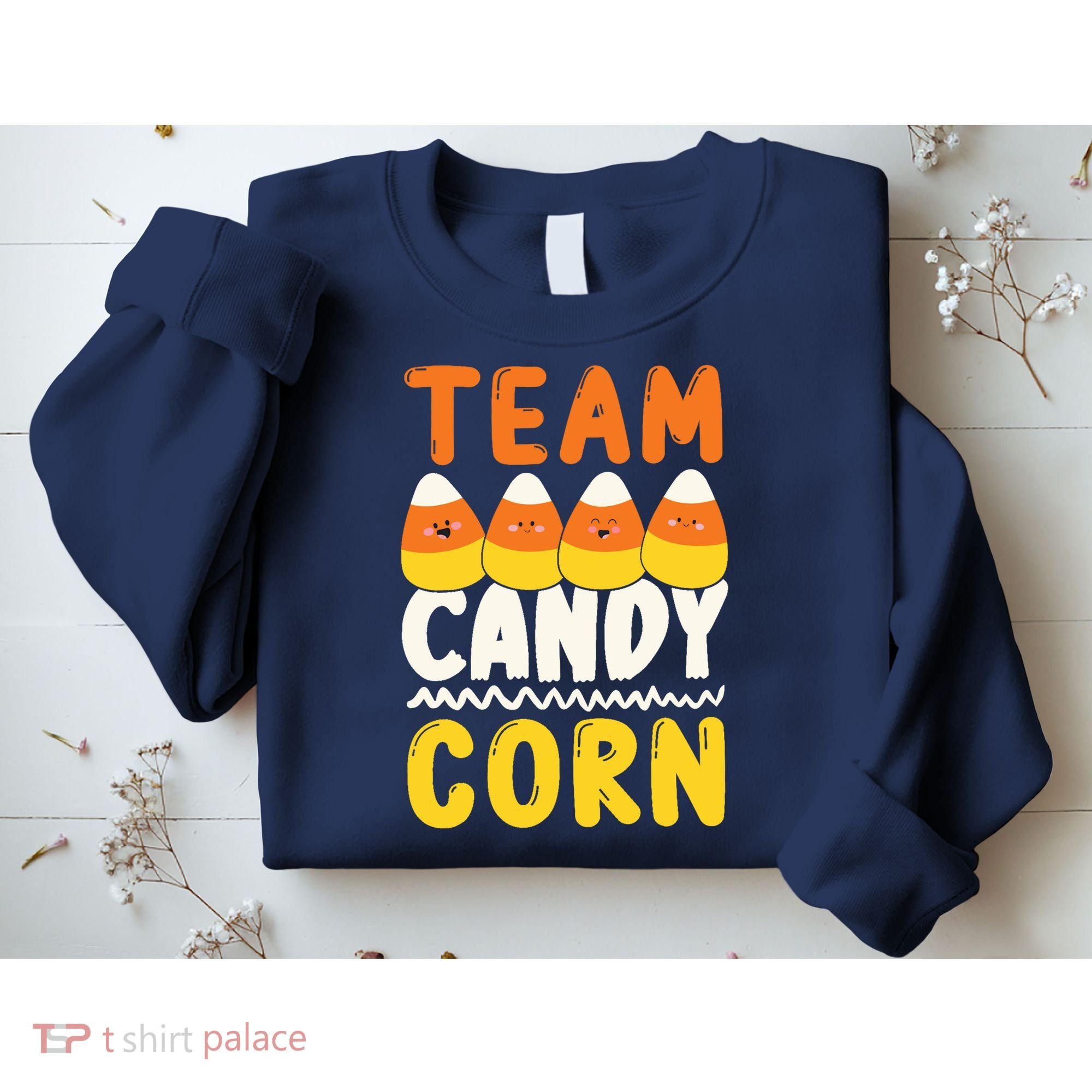 Team Candy Corn Funny Halloween Scary Lazy Costume Sweatshirt
