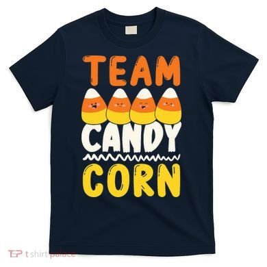 Team Candy Corn Funny Halloween Scary Lazy Costume T-Shirt