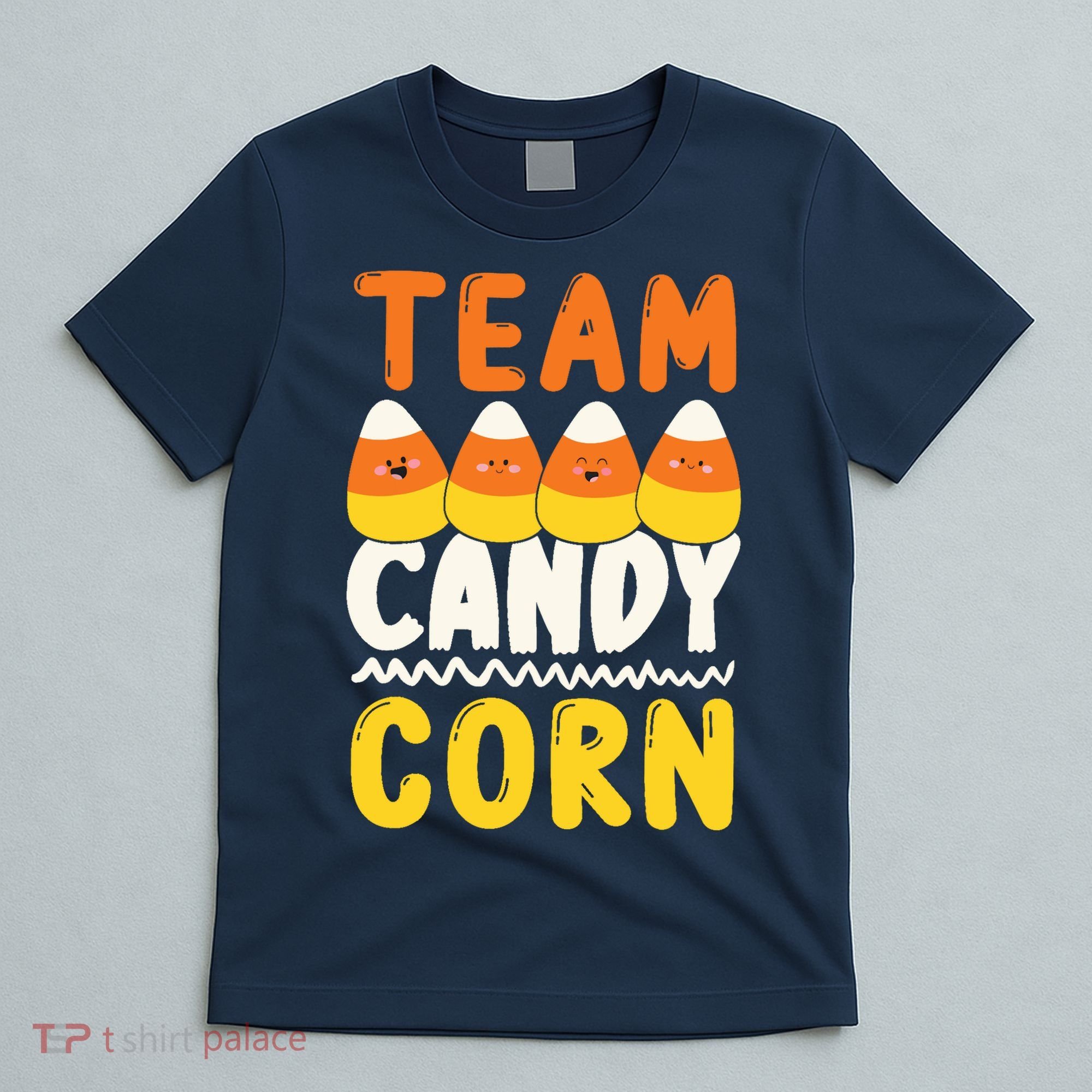 Team Candy Corn Funny Halloween Scary Lazy Costume T-Shirt
