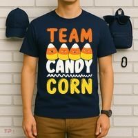 Team Candy Corn Funny Halloween Scary Lazy Costume T-Shirt thumb 6