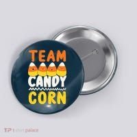 Team Candy Corn Funny Halloween Scary Lazy Costume Button thumb 0