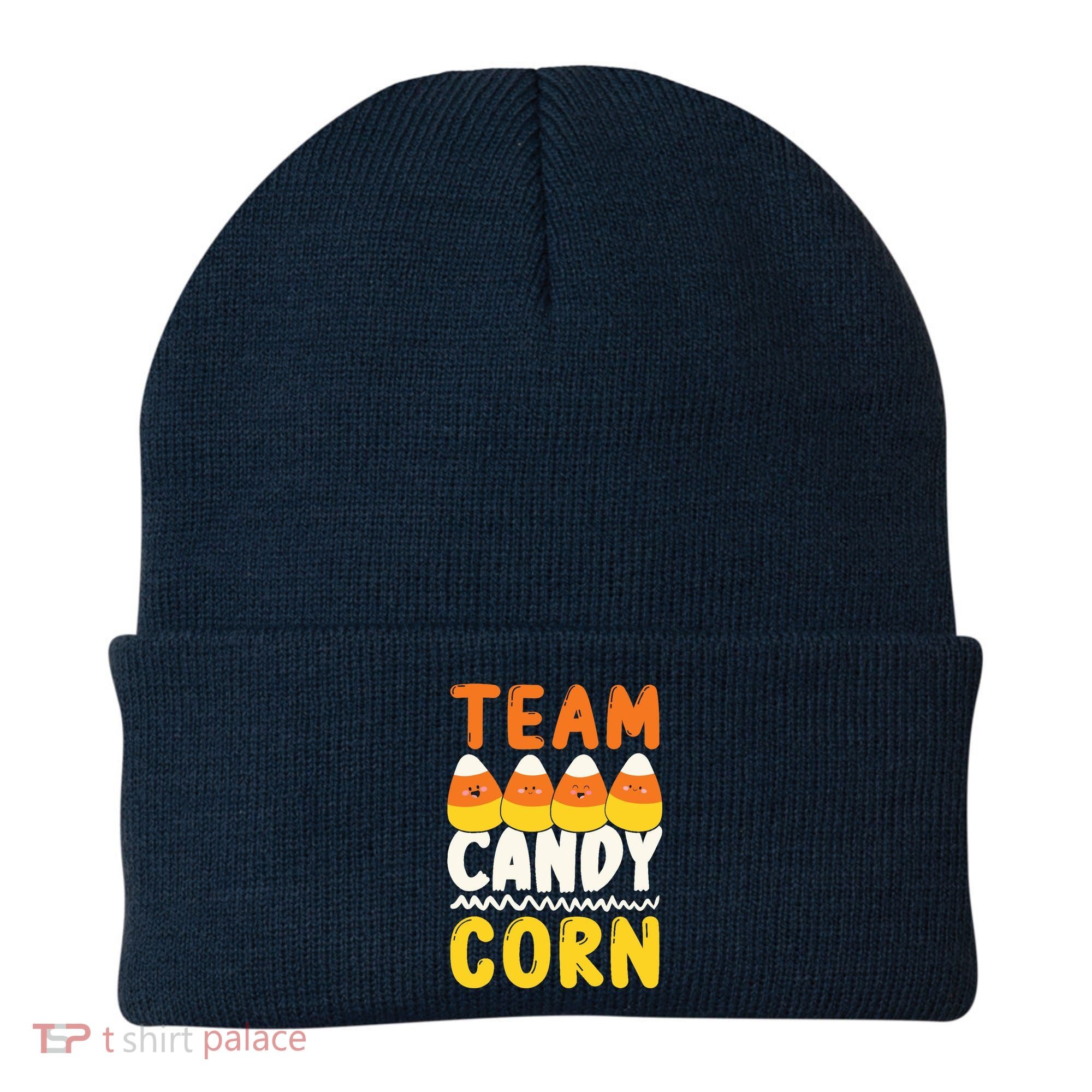 Team Candy Corn Funny Halloween Scary Lazy Costume Beanie