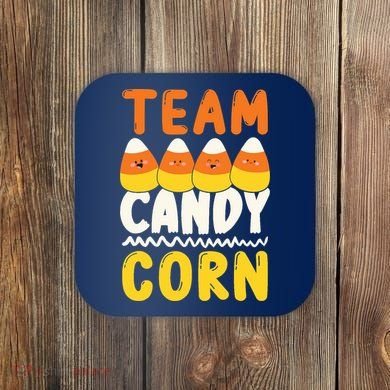 Team Candy Corn Funny Halloween Scary Lazy Costume Coaster